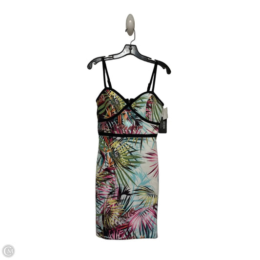 Dress Casual Short By Guess In Tropical Print, Size: S