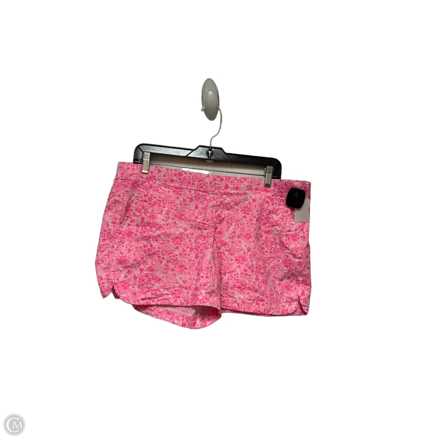 Shorts Designer By Lilly Pulitzer In Pink & White, Size: L