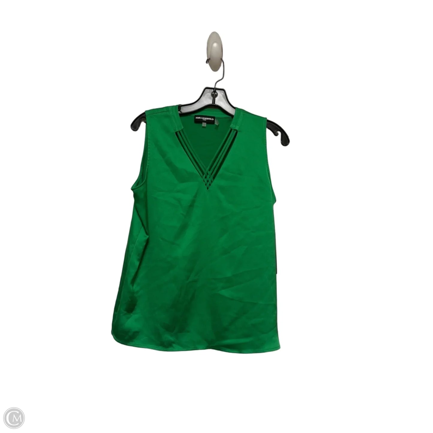 Top Sleeveless Designer By Karl Lagerfeld In Green, Size: S