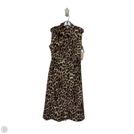 Dress Casual Midi By Clothes Mentor In Animal Print, Size: L