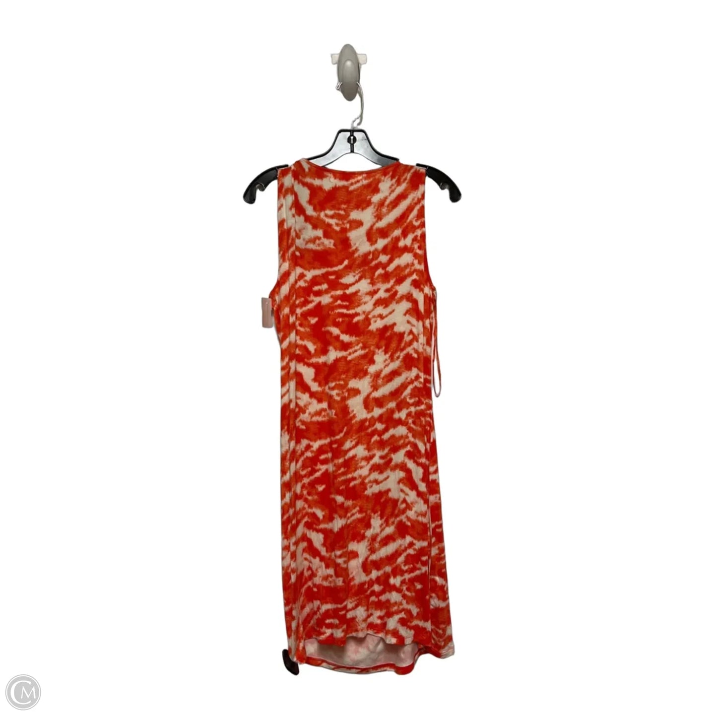 Dress Casual Short By Michael By Michael Kors In Orange & White, Size: M