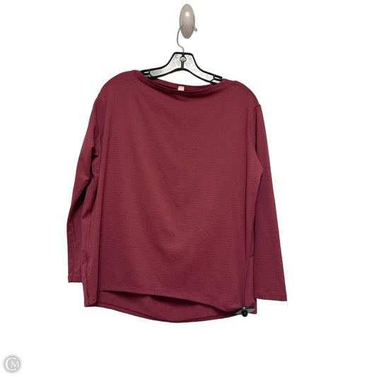 Athletic Top Long Sleeve Crewneck By Lululemon In Red, Size: 2