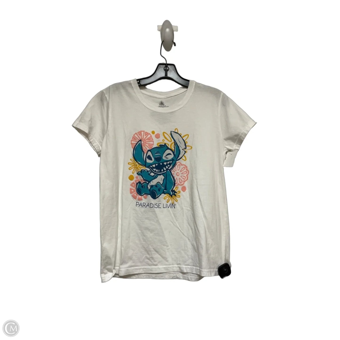 Top Short Sleeve By Disney Store In White, Size: M