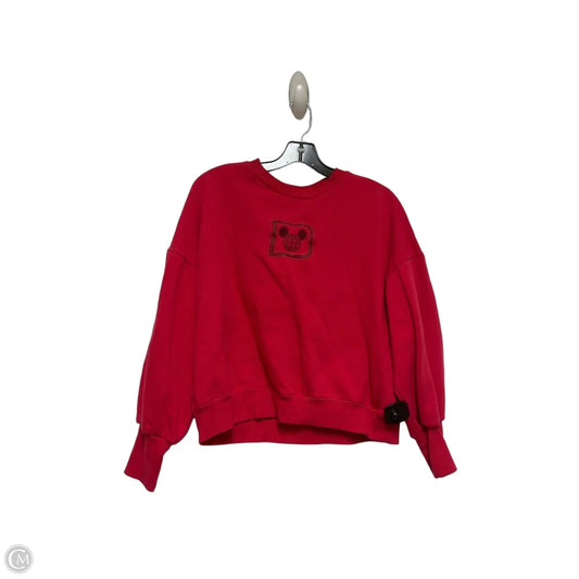 Sweatshirt Crewneck By Disney Store In Pink, Size: M