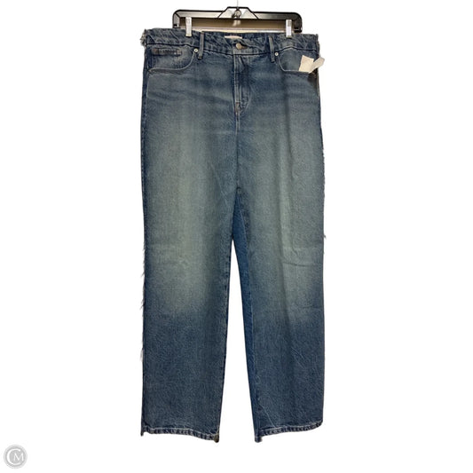 Jeans Wide Leg By Good American In Blue Denim, Size: 14