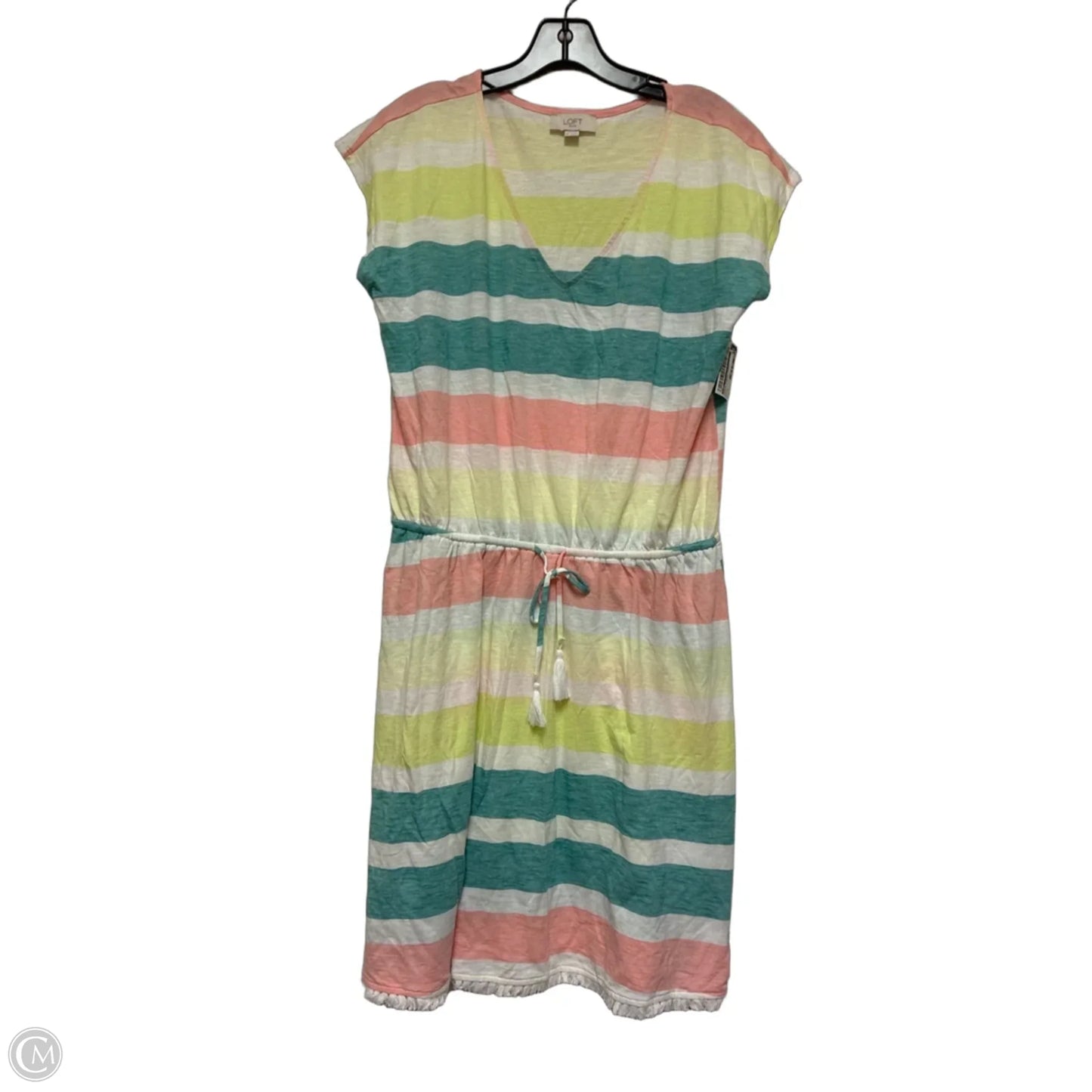 Dress Casual Short By Loft In Striped Pattern, Size: M