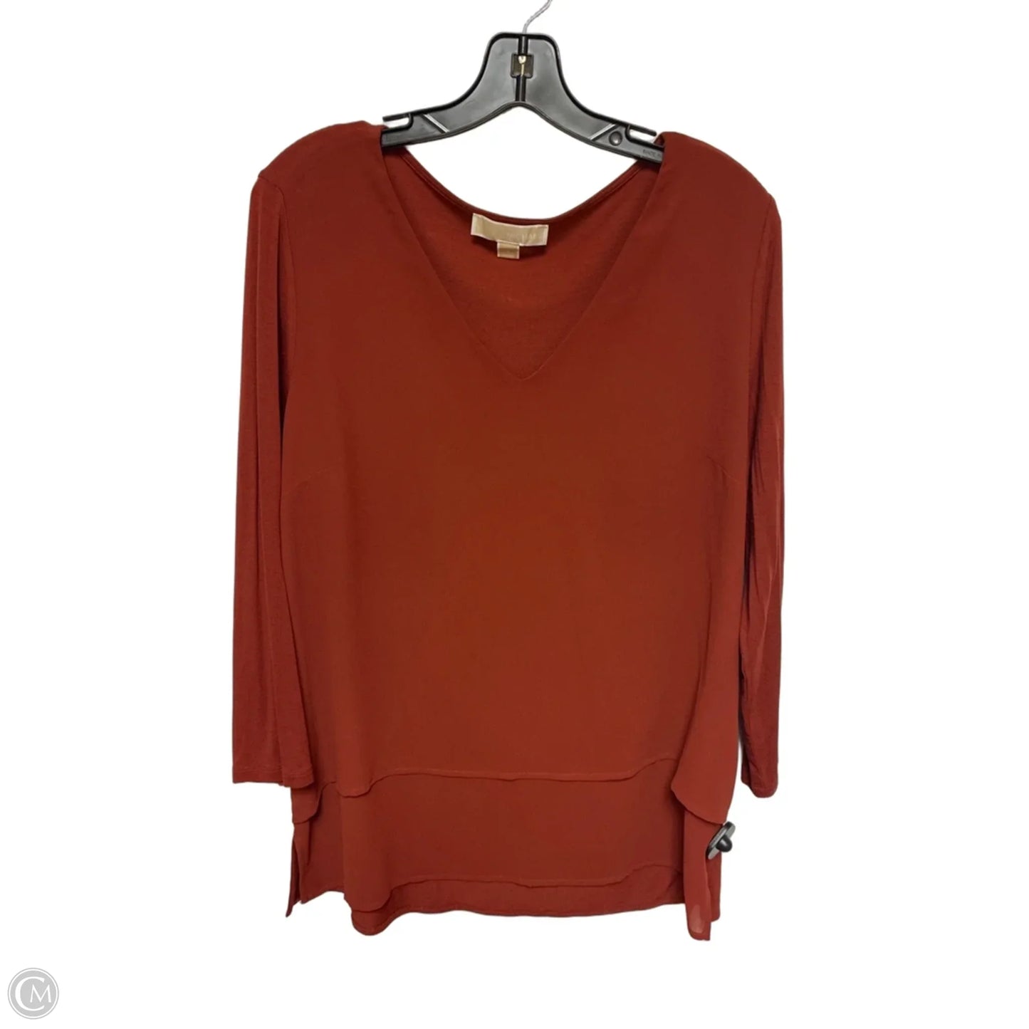 Top Long Sleeve By Michael By Michael Kors In Orange, Size: L