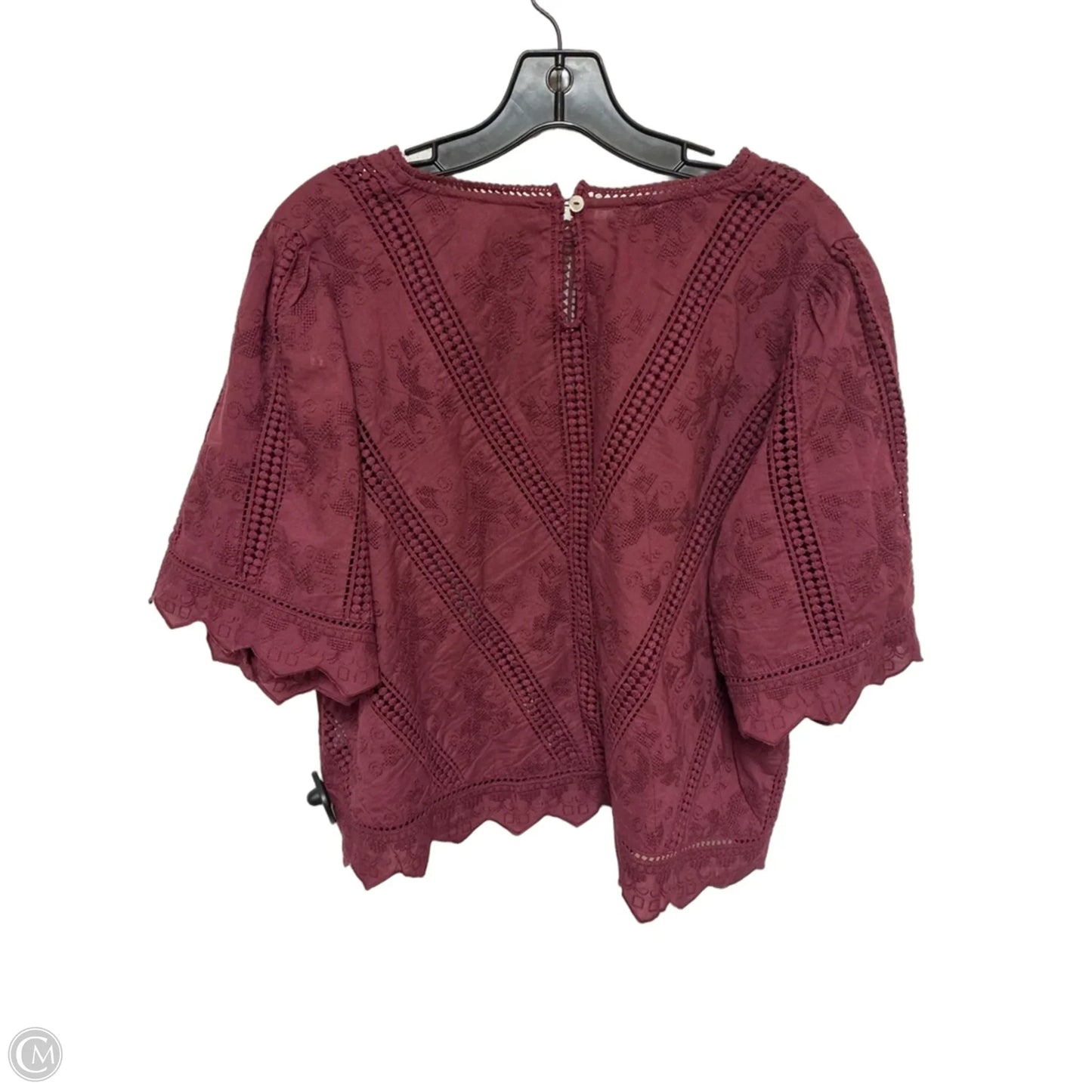 Top Short Sleeve By Clothes Mentor In Maroon, Size: Xl