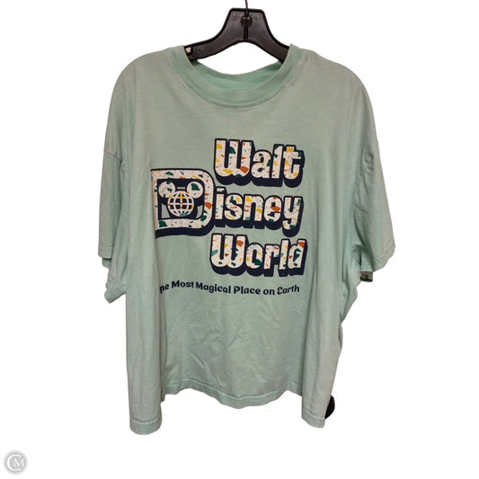 Top Short Sleeve Basic By Disney Store In Green, Size: 2x