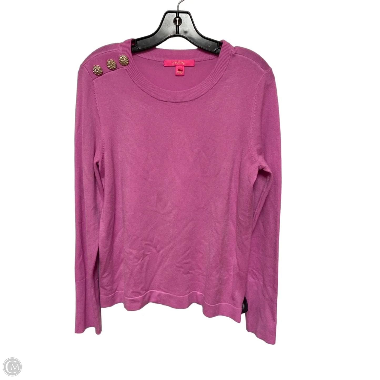 Top Long Sleeve Designer By Lilly Pulitzer In Pink, Size: M
