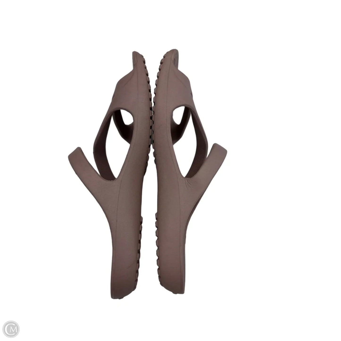 Sandals Flats By Crocs In Taupe, Size: 9