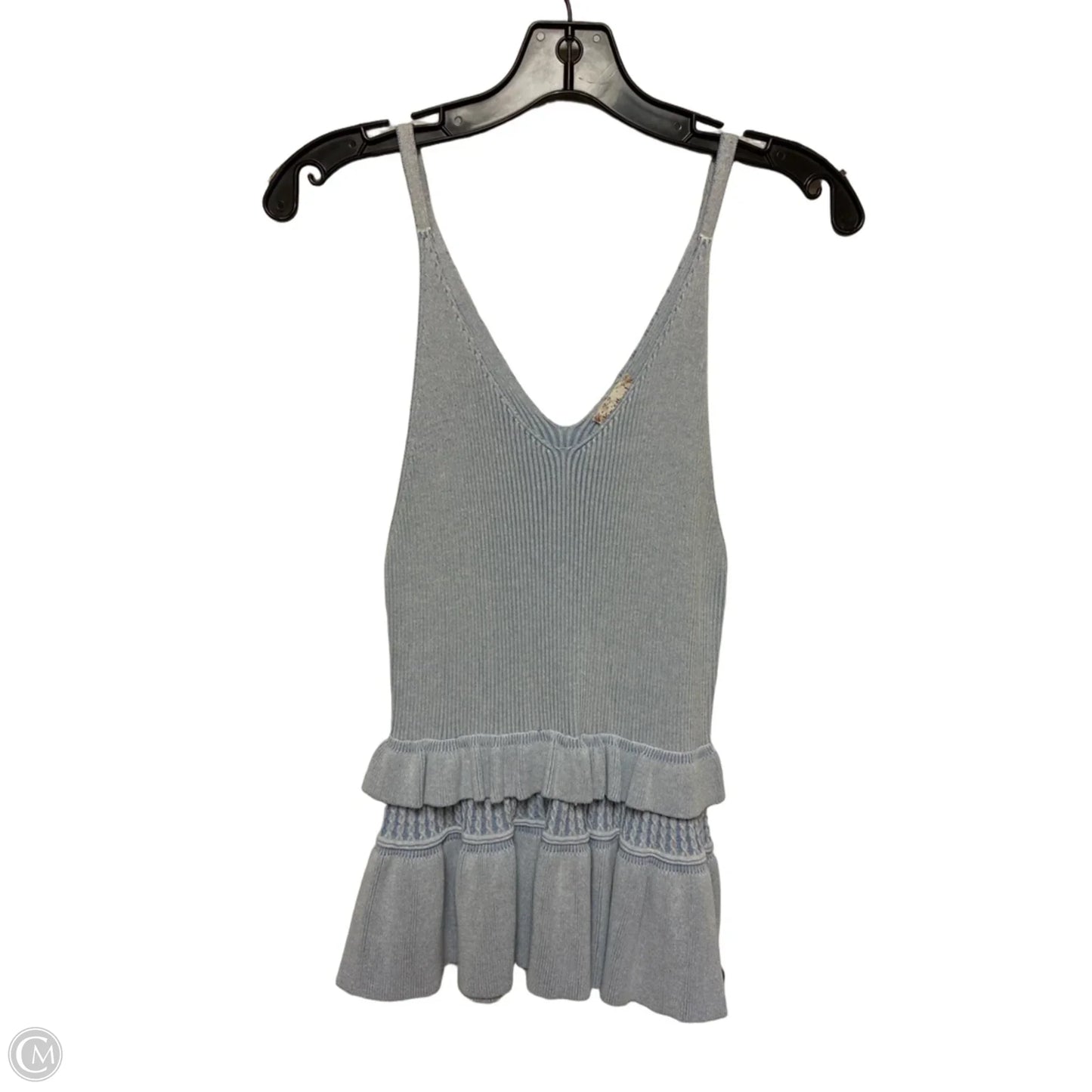 Top Sleeveless By Hem & Thread In Blue, Size: L