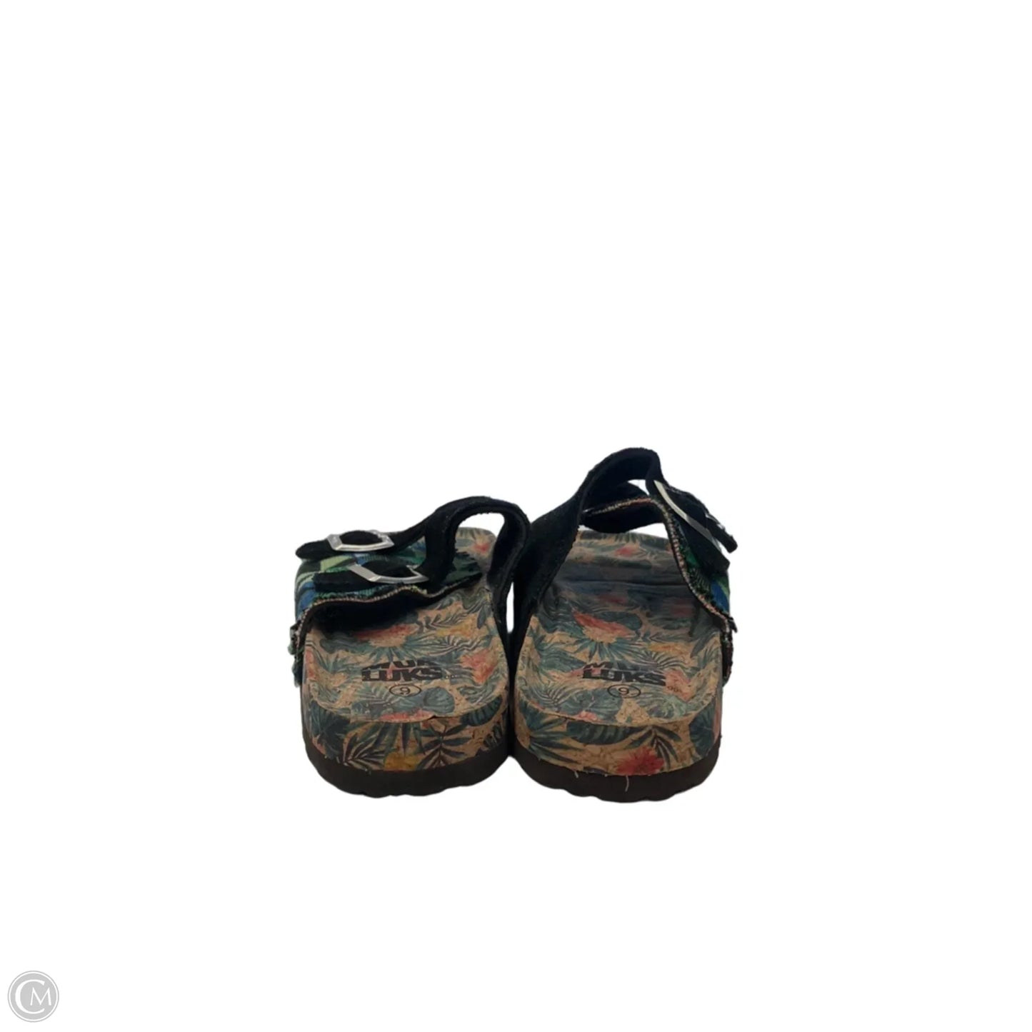 Sandals Flats By Muk Luks In Black & Green, Size: 9