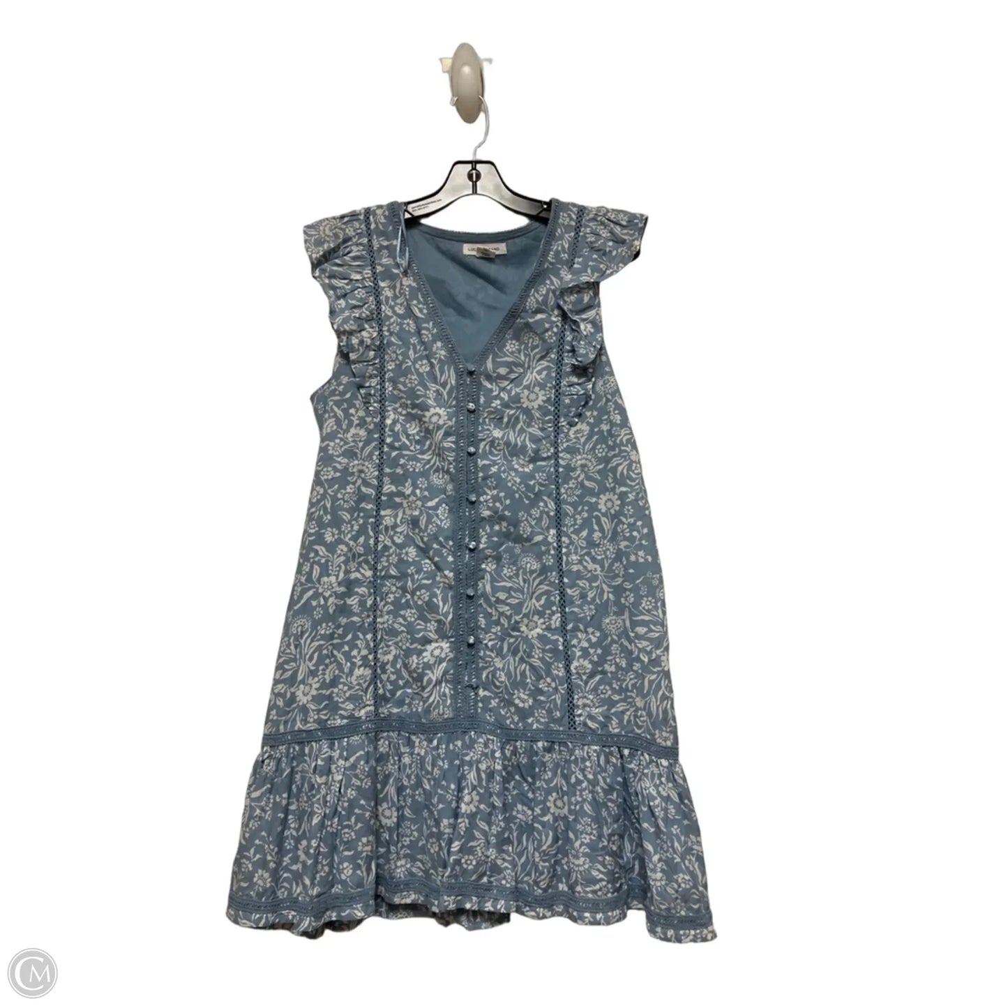 Dress Casual Short By Lucky Brand In Blue & White, Size: M