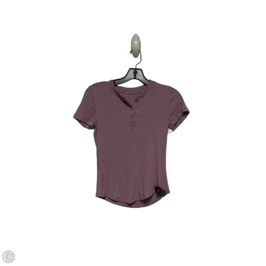 Athletic Top Short Sleeve By Lululemon In Purple, Size: S