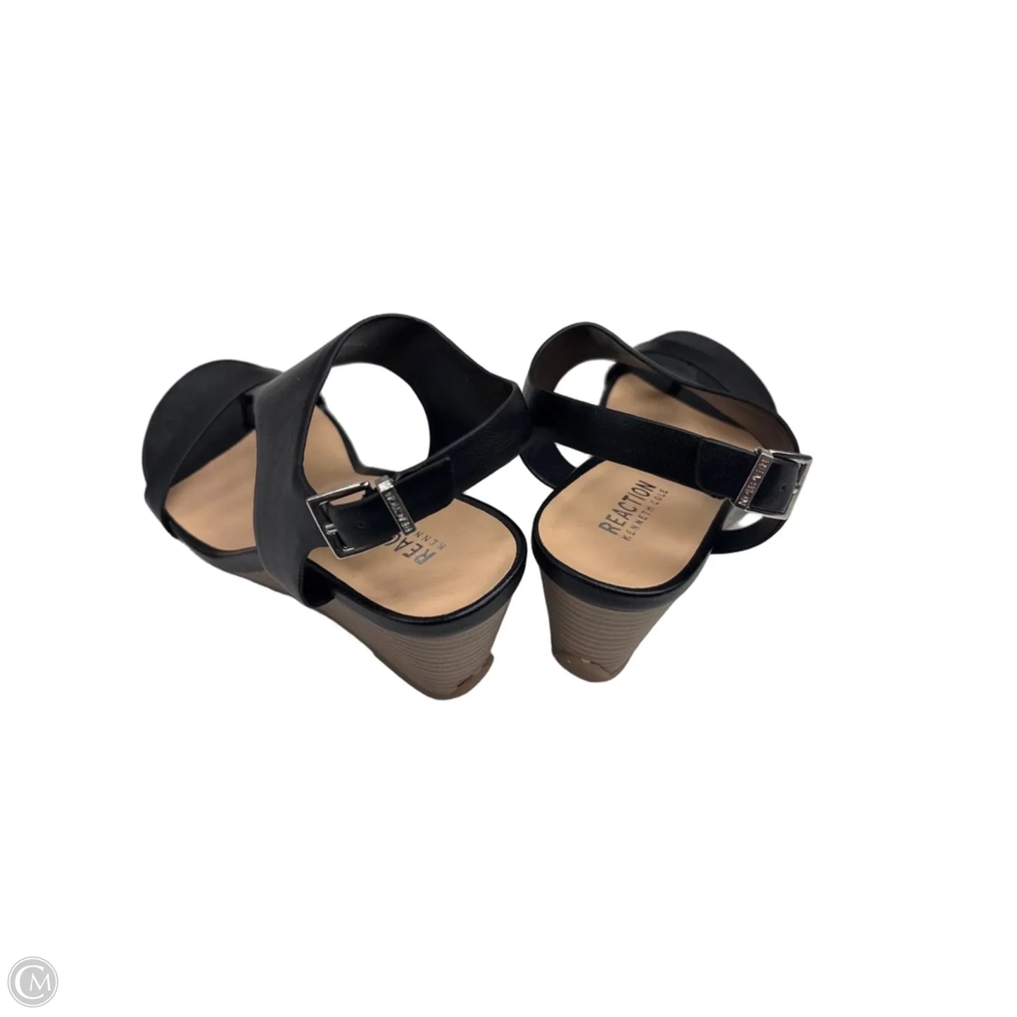 Sandals Heels Wedge By Kenneth Cole Reaction In Black, Size: 7.5