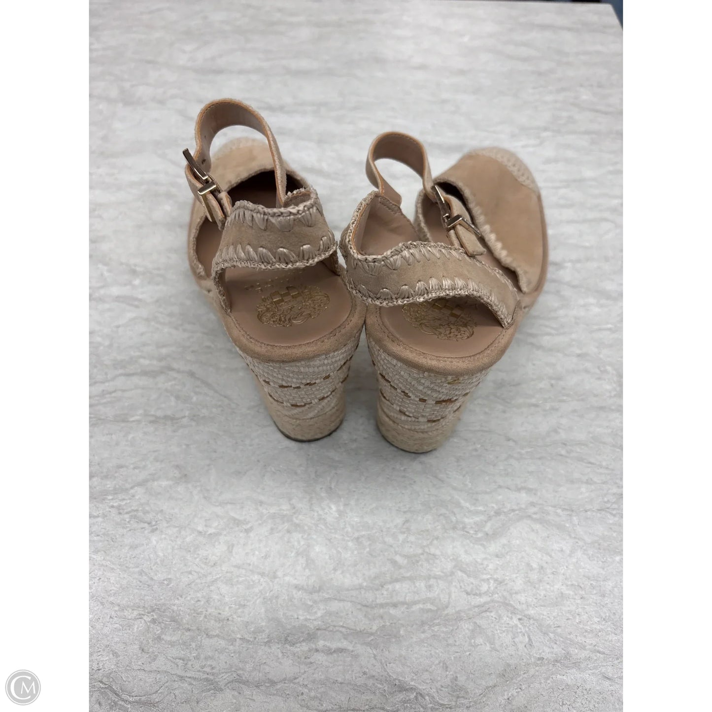 Shoes Heels Wedge By Vince Camuto In Tan, Size: 8.5