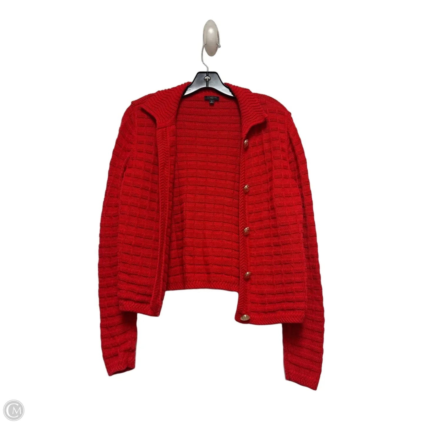 Sweater Cardigan By Talbots In Red, Size: S