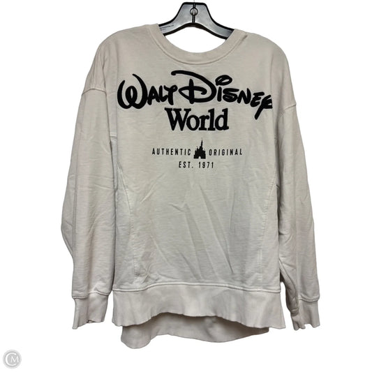 Sweatshirt Crewneck By Disney Store In White, Size: M