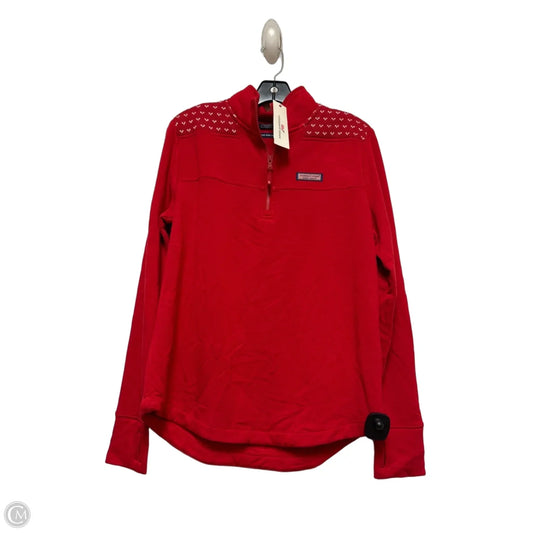 Top Long Sleeve By Vineyard Vines In Red, Size: M