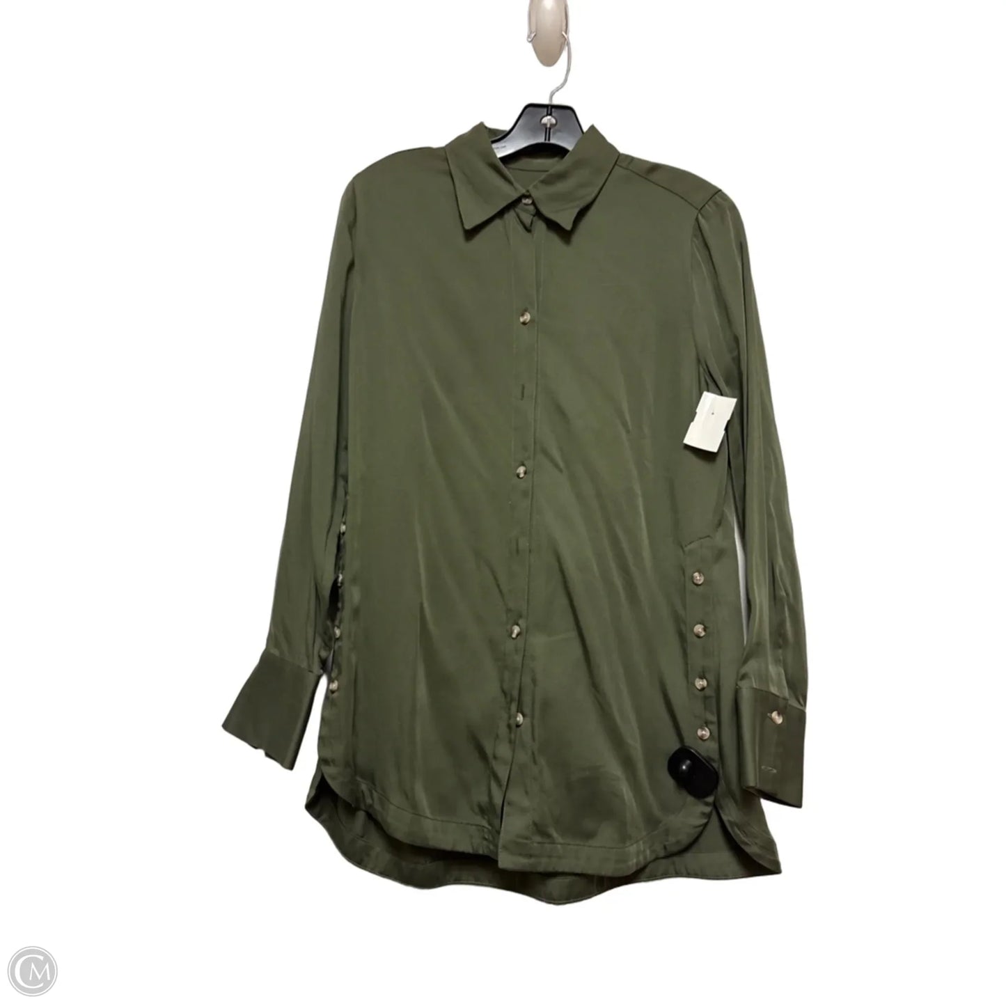 Top Long Sleeve By Chicos In Green, Size: S