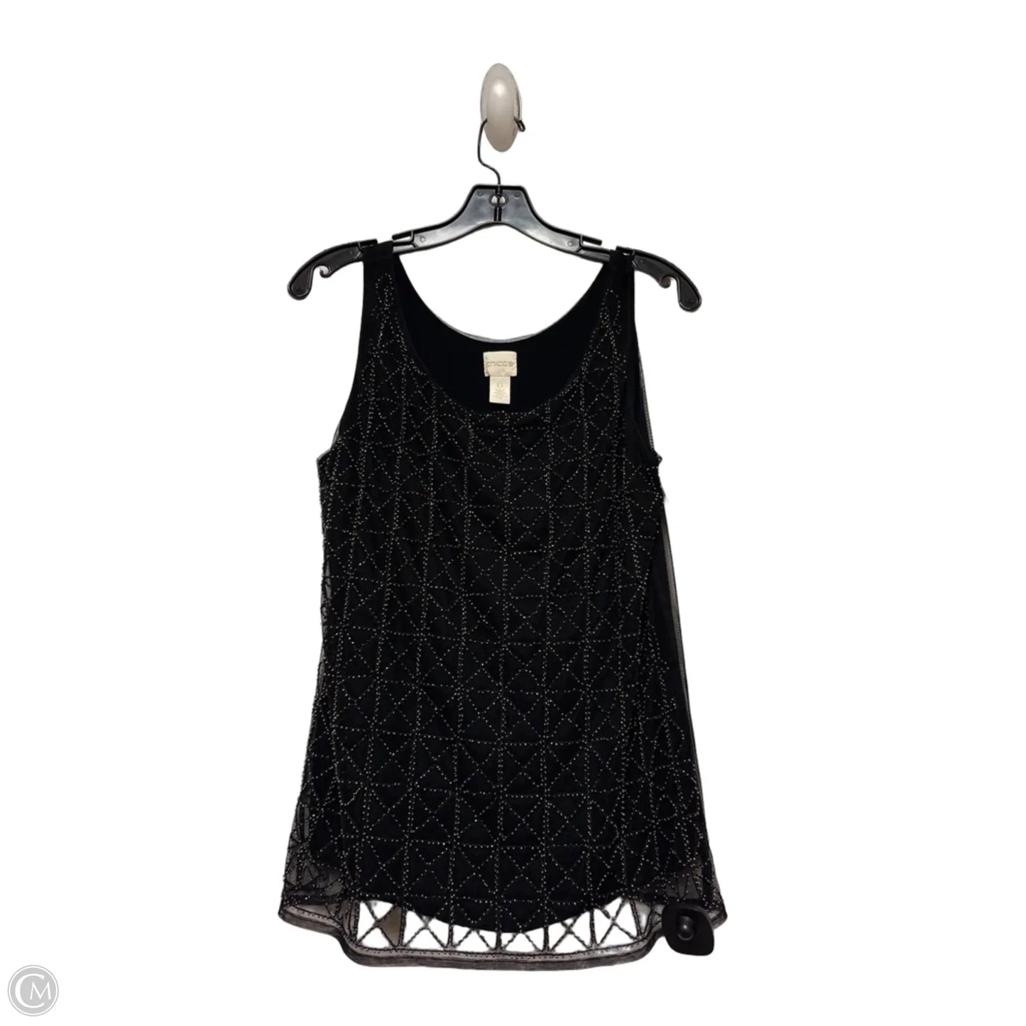 Top Sleeveless By Chicos In Black, Size: S