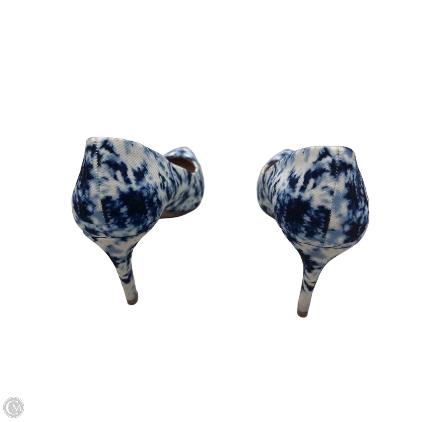 Shoes Heels Kitten By Kelly And Katie In Blue & White, Size: 7.5