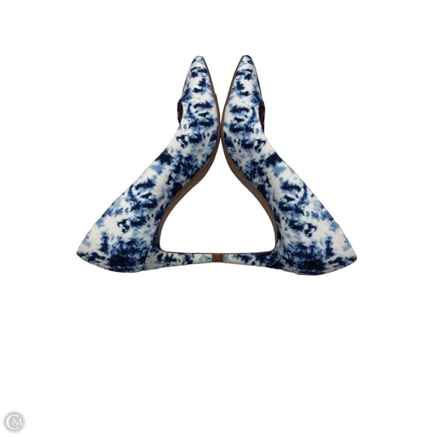 Shoes Heels Kitten By Kelly And Katie In Blue & White, Size: 7.5