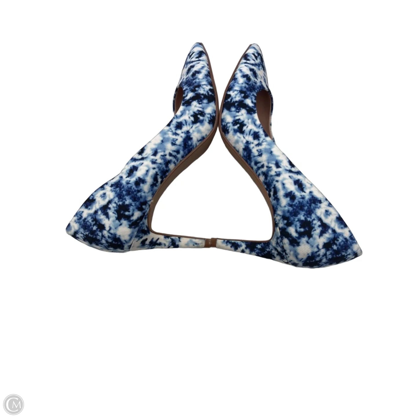 Shoes Heels Kitten By Kelly And Katie In Blue & White, Size: 7.5