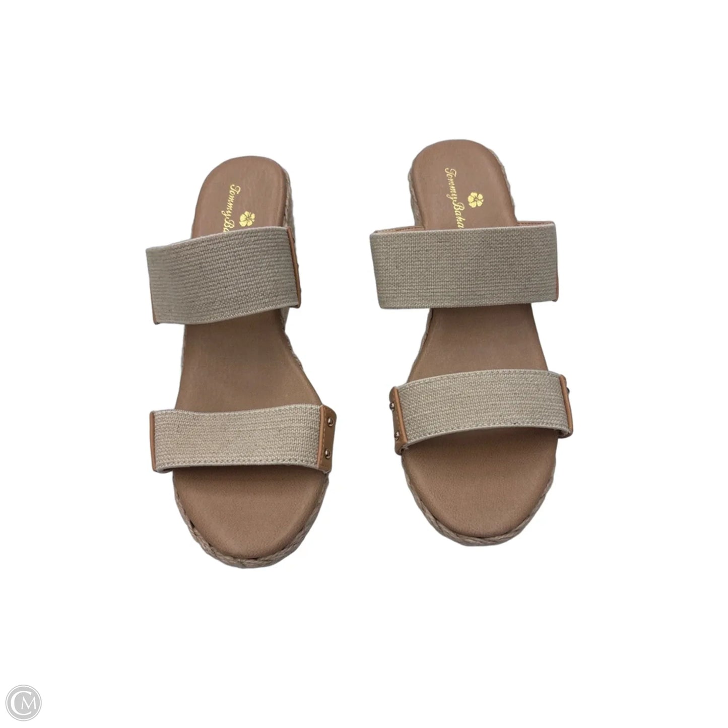 Sandals Heels Wedge By Tommy Bahama In Tan, Size: 7