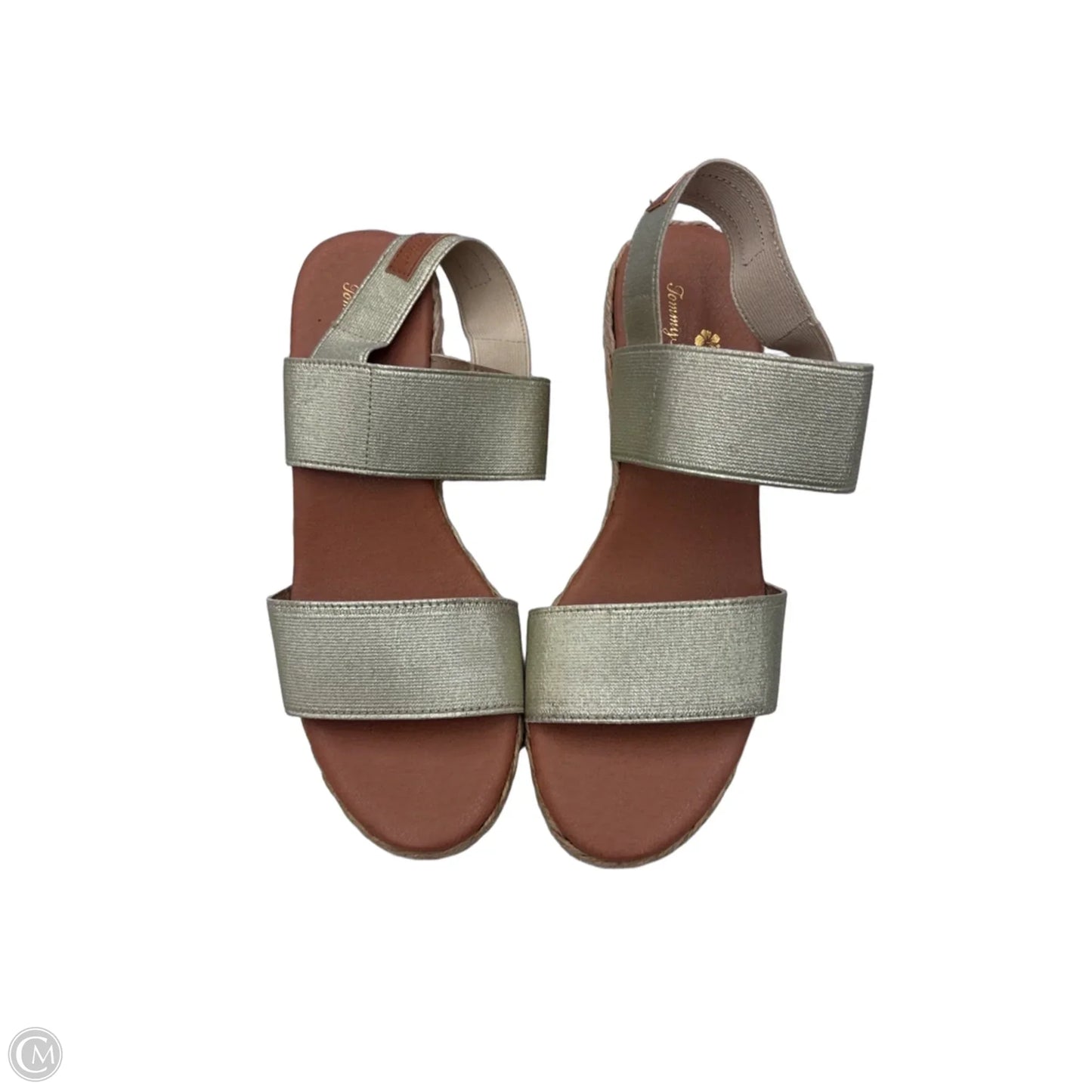 Sandals Heels Wedge By Tommy Bahama In Gold, Size: 7