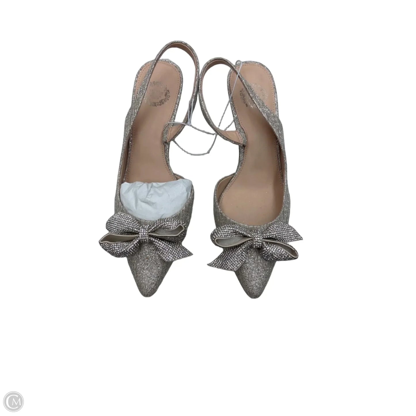 Shoes Heels Kitten By Clothes Mentor In Gold, Size: 8.5