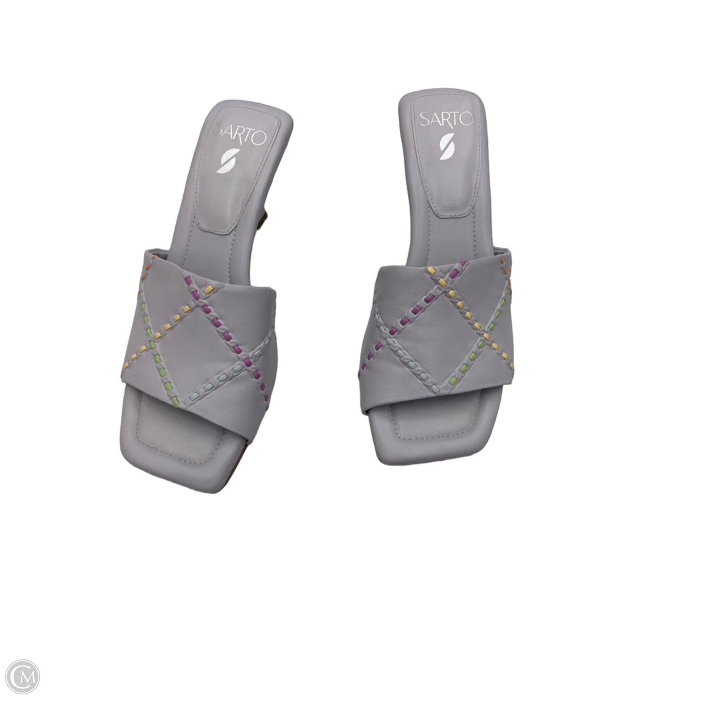 Sandals Heels Kitten By Sarto In Purple, Size: 8
