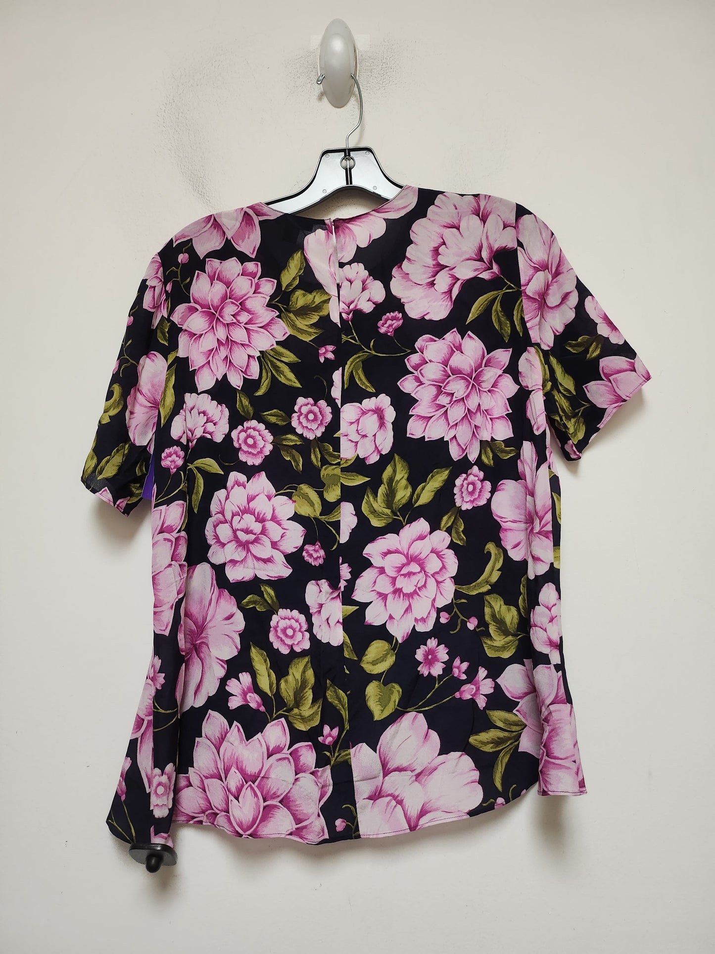 Floral Print Top Short Sleeve Ann Taylor, Size S