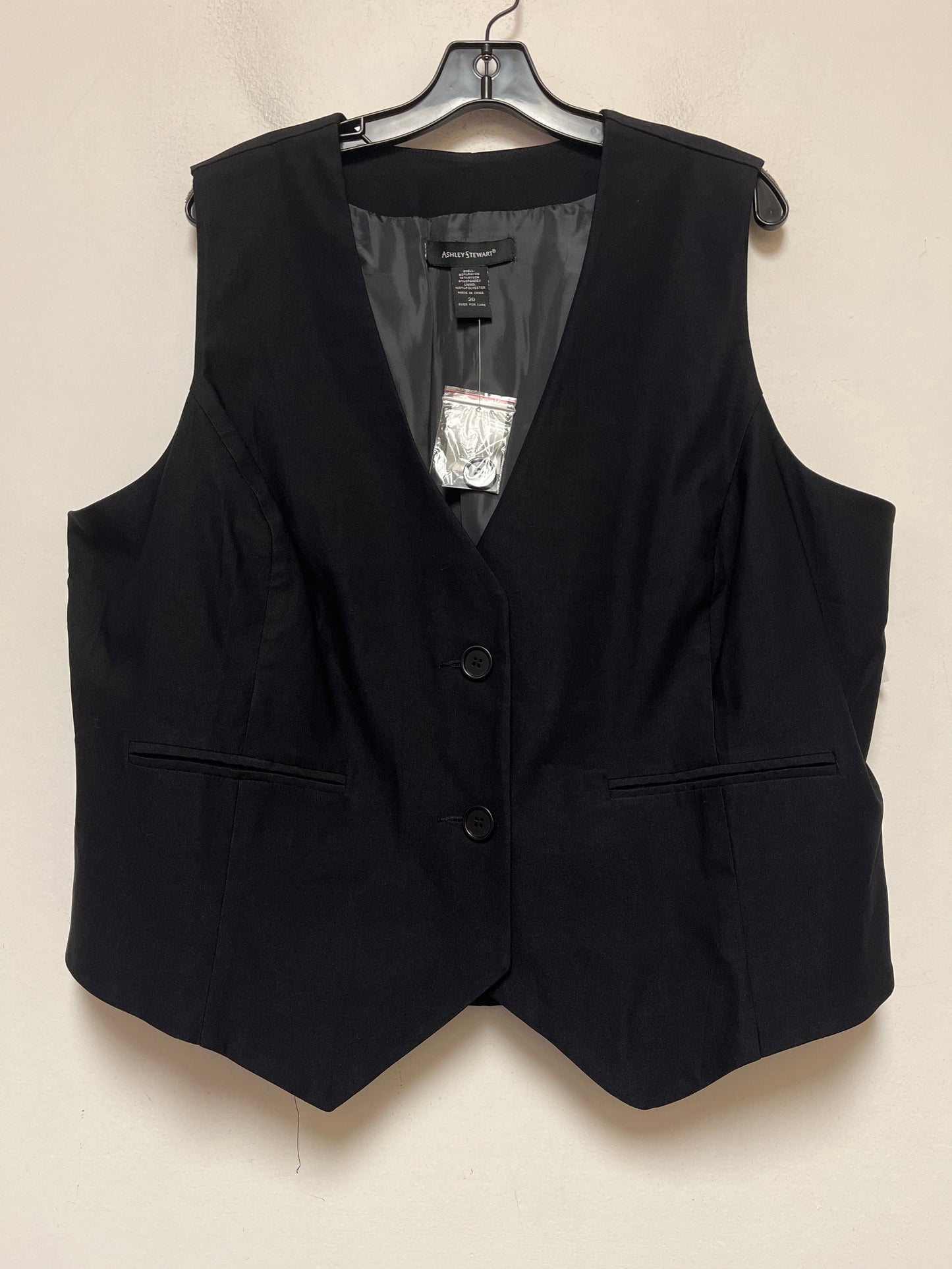 Black Vest Other Ashley Stewart, Size 2x