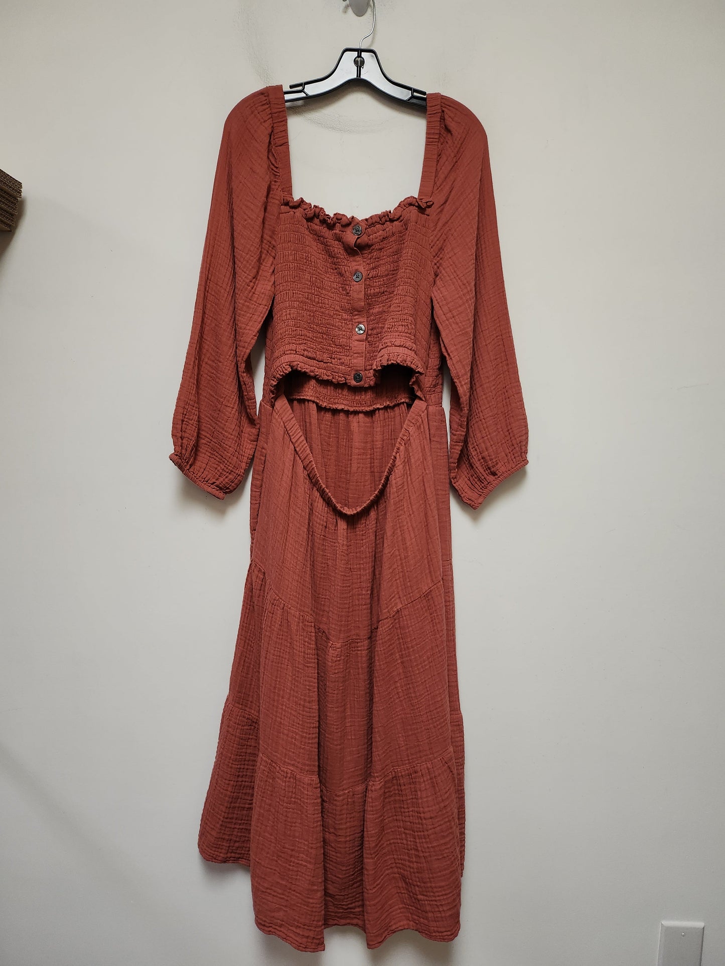 Red Dress Casual Maxi Beachlunchlounge, Size Xl