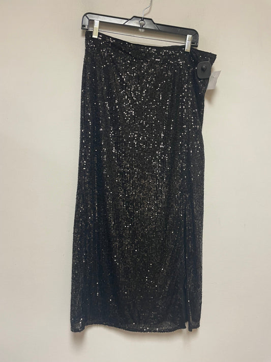 Skirt Midi By H&m In Black, Size: 12