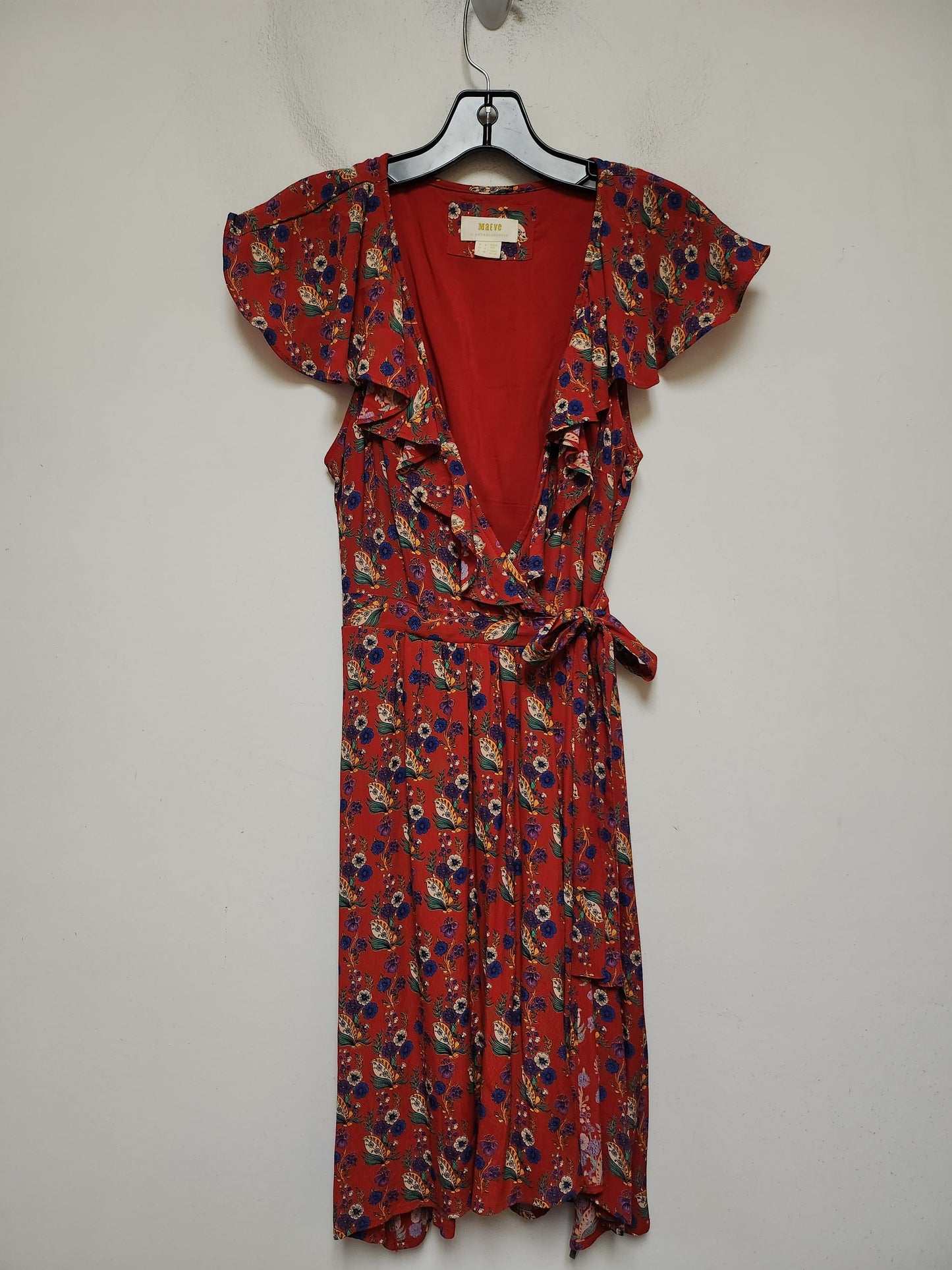 Dress Casual Midi By Maeve In Floral Print, Size: Xs