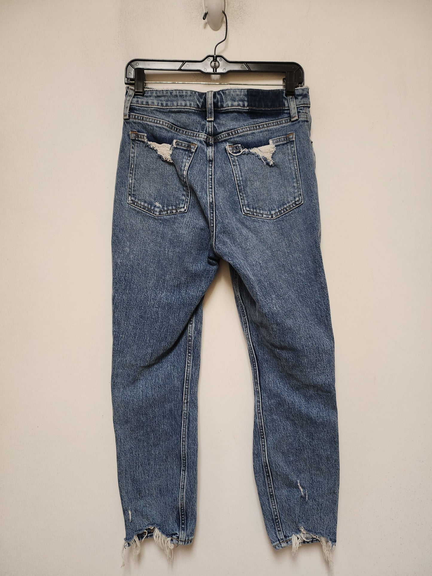 Jeans Straight By Abercrombie And Fitch In Blue Denim, Size: 4