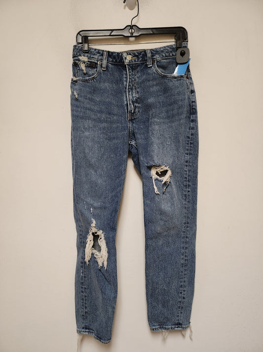 Jeans Straight By Abercrombie And Fitch In Blue Denim, Size: 4