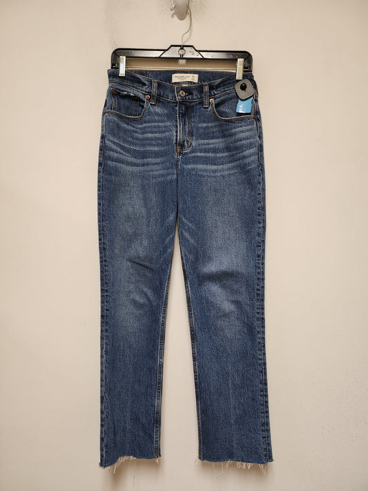 Jeans Straight By Abercrombie And Fitch In Blue Denim, Size: 2