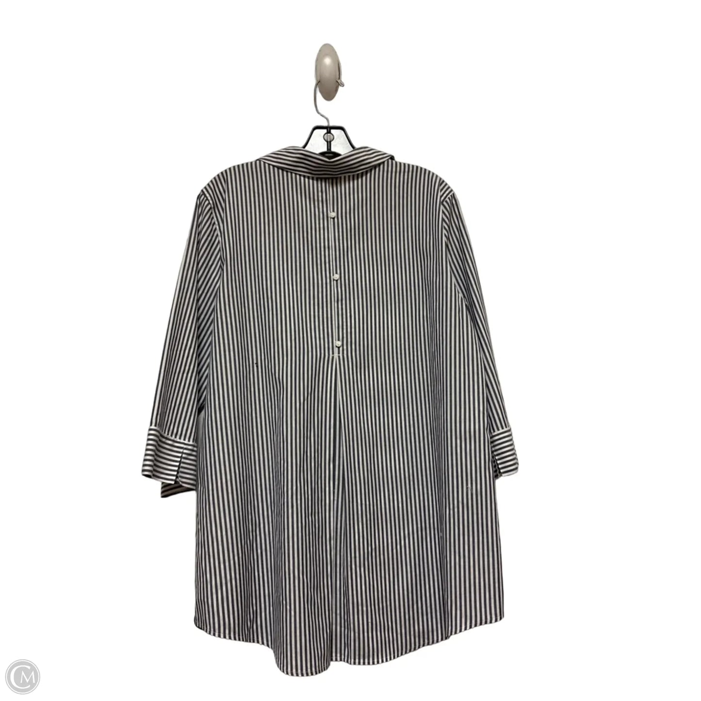 Top Long Sleeve By Chicos In Striped Pattern, Size: L