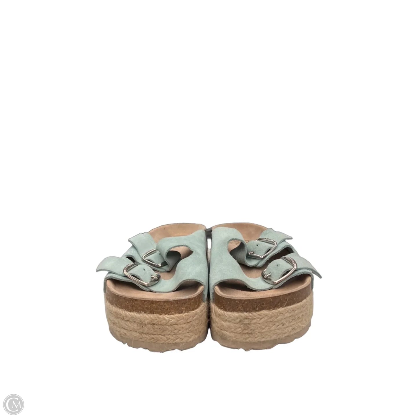 Sandals Flats By Clothes Mentor In Green, Size: 7.5