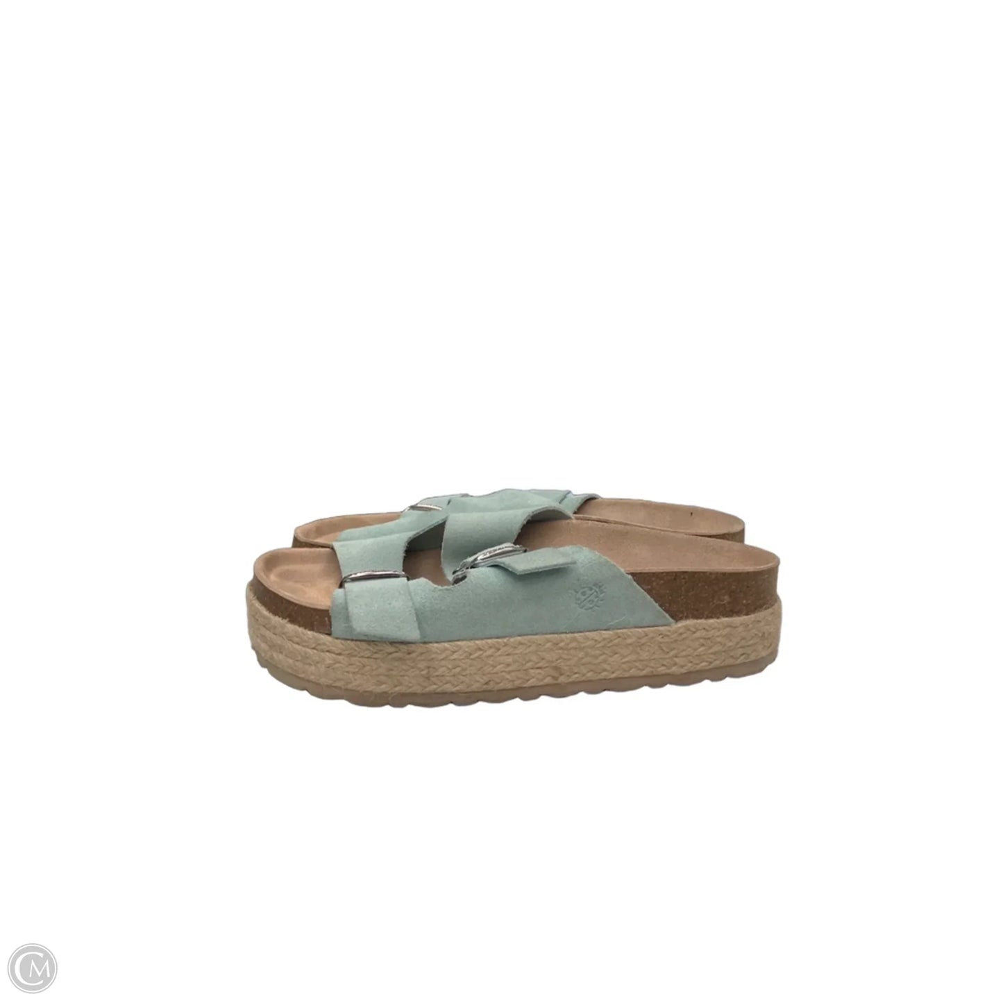 Sandals Flats By Clothes Mentor In Green, Size: 7.5
