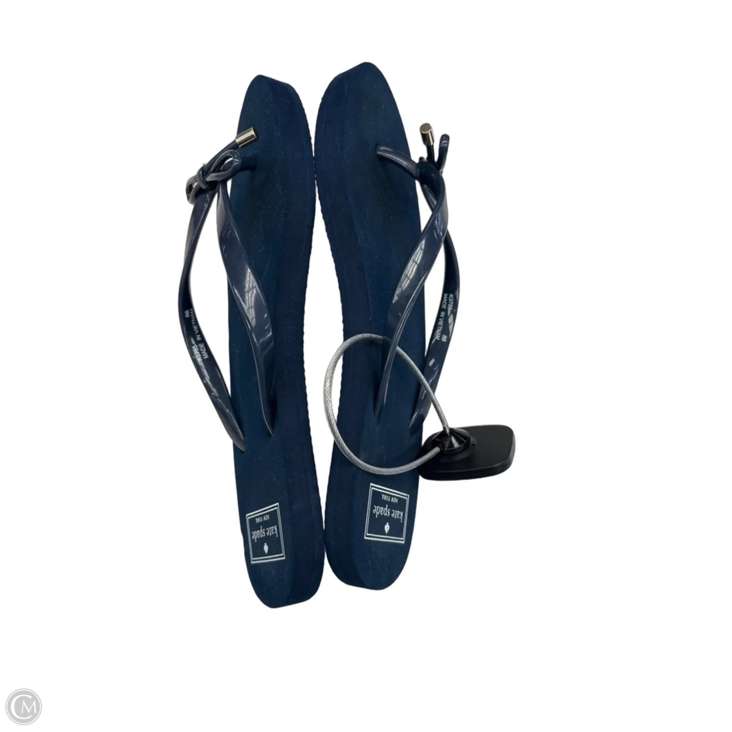 Sandals Designer By Kate Spade In Blue, Size: 7