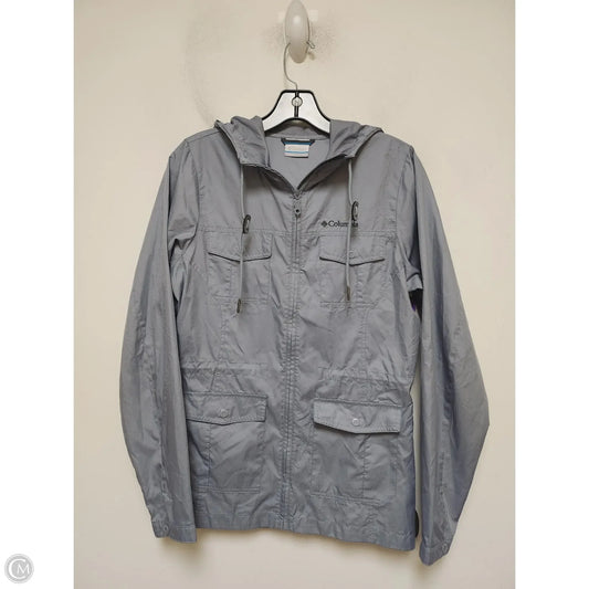 Jacket Windbreaker By Columbia In Grey, Size: Xs