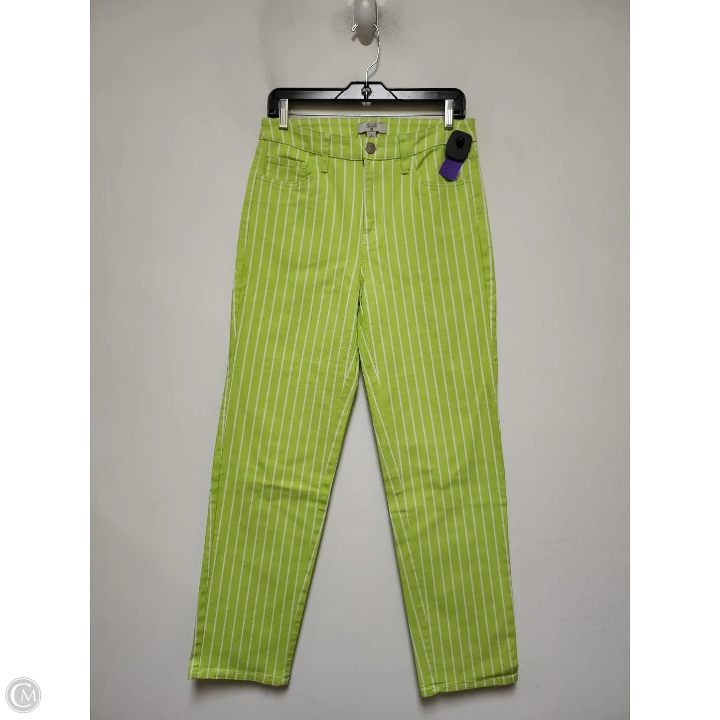 Jeans Straight By Target-designer In Striped Pattern, Size: 4