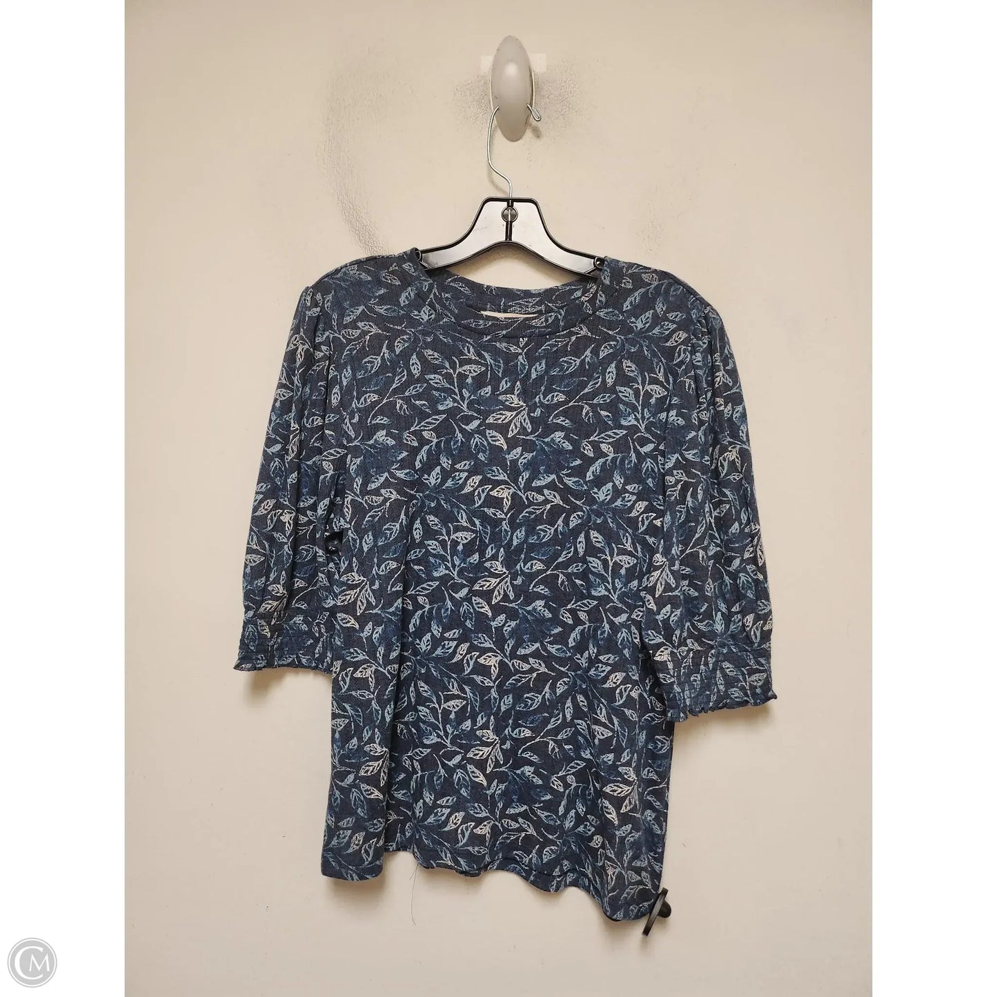 Top Short Sleeve By Lucky Brand In Blue, Size: L