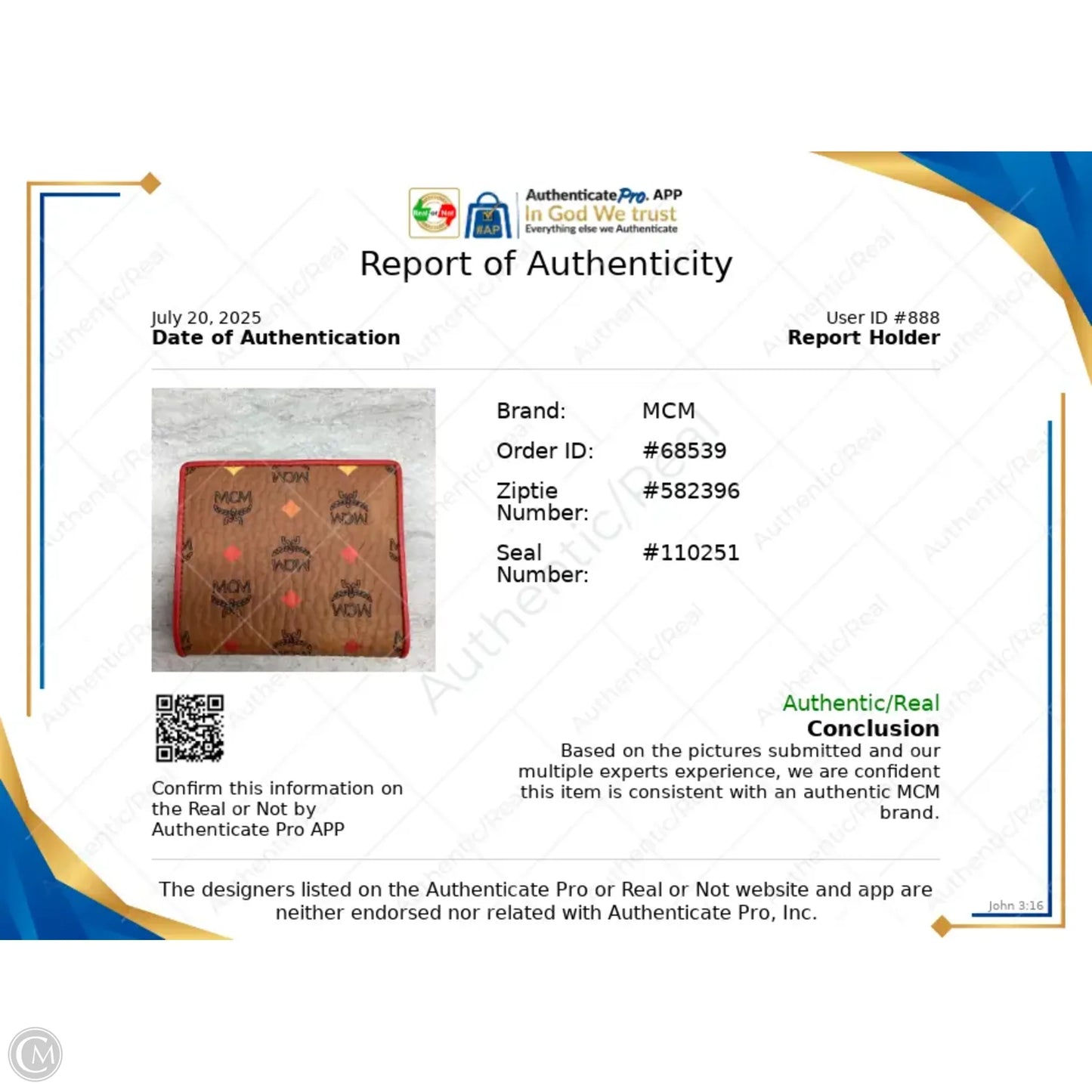 Wallet Luxury Designer By Mcm, Size: Small