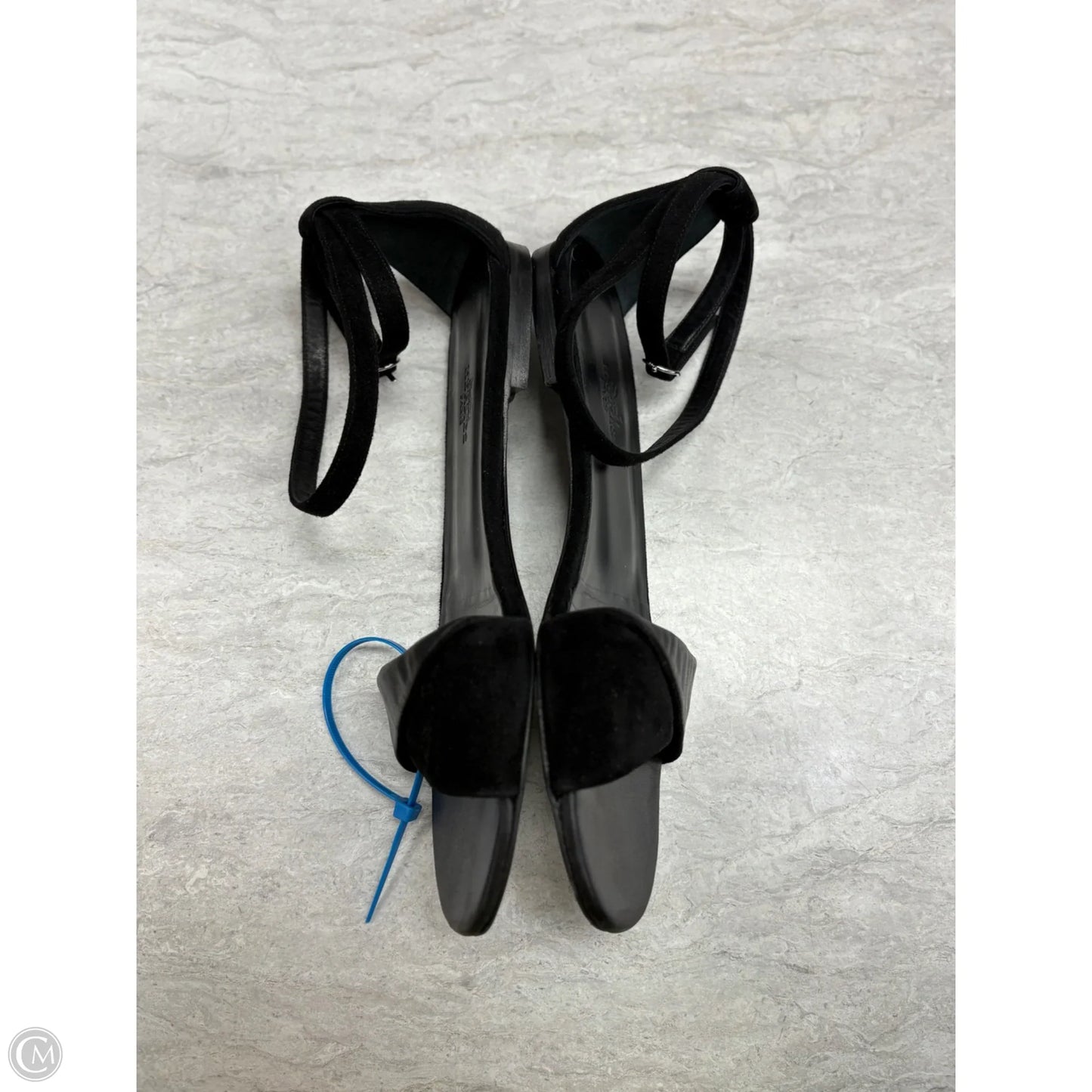 Sandals Luxury Designer By Hermes In Black, Size: 6.5